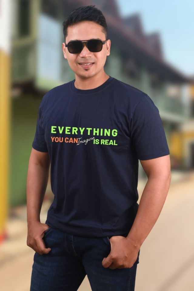 Everything You Can Imagine Is Real Classic Fit Navy Blue