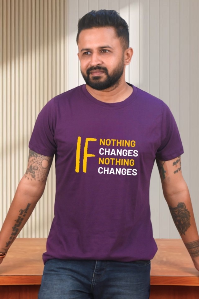 If Nothing Changes Classic Fit Dark Purple