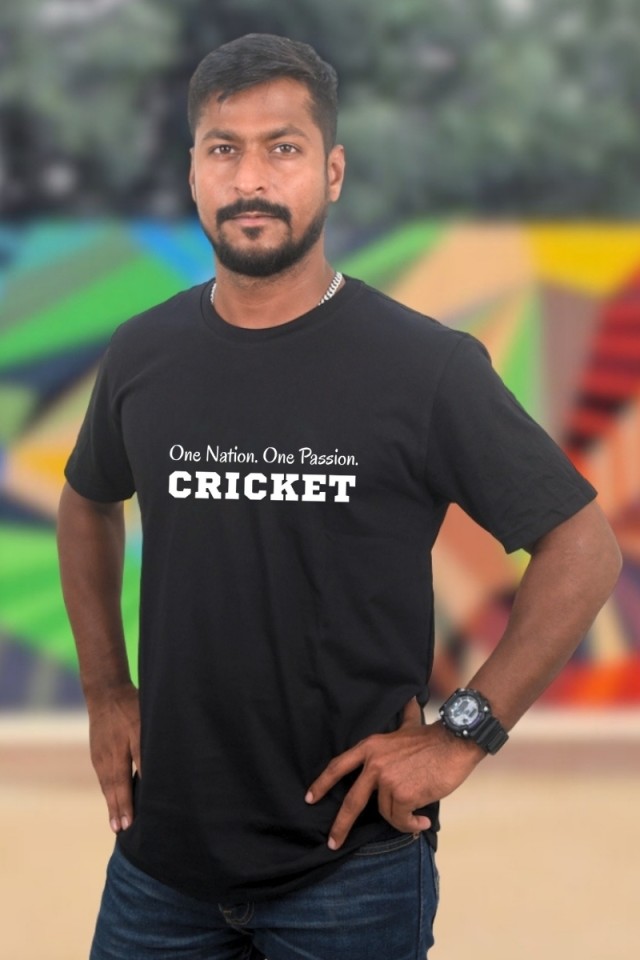 One Nation One Passion Cricket Classic Fit Black