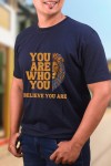 Lion Motivational Classic Fit Navy Blue
