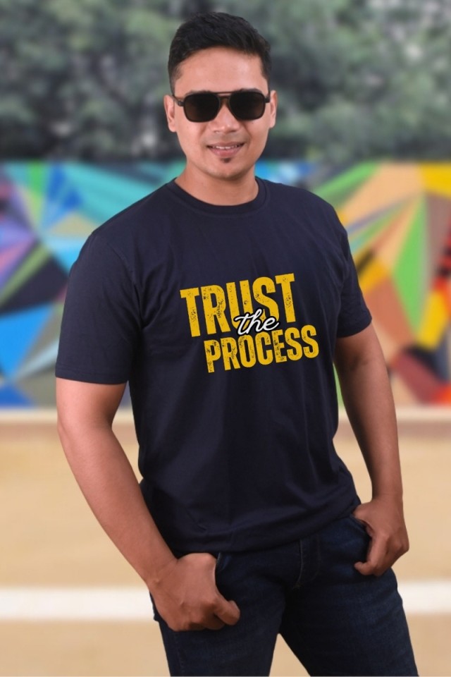 Trust The Process Classic Fit Navy Blue