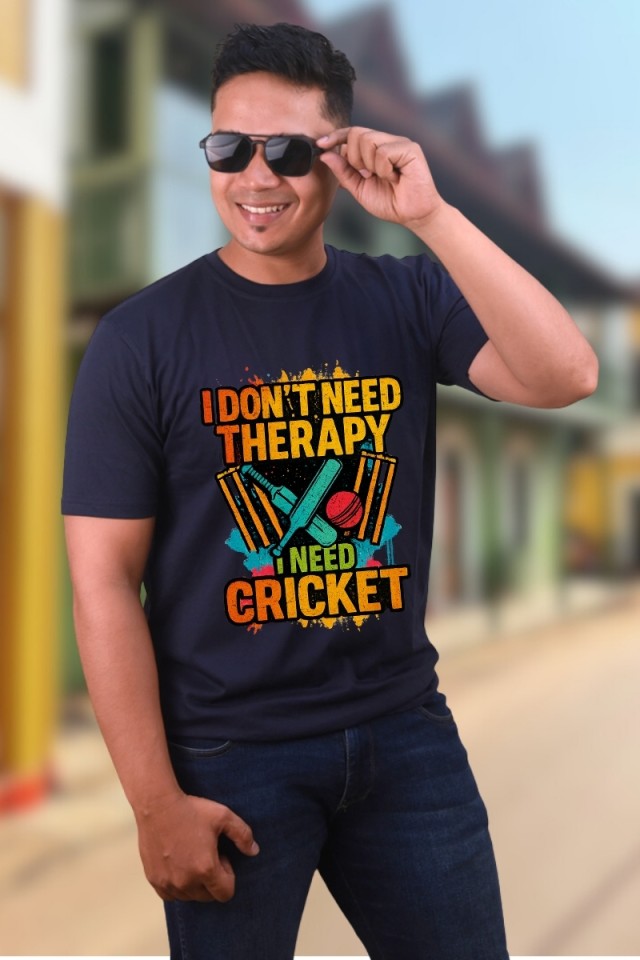 I Dont Need Therapy Classic Fit Navy Blue