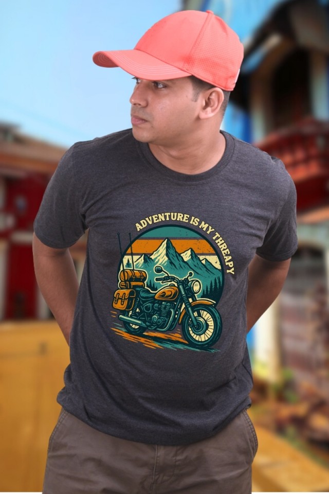 Adventure Is My Therapy Ride Classic Fit Grey