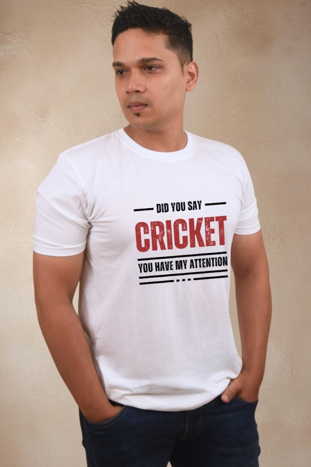 Did You Say Cricket Classic Fit White