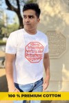 Shivmudra Orange Premium Cotton Classic Fit White