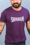 Shivoham White Classic Fit Dark Purple