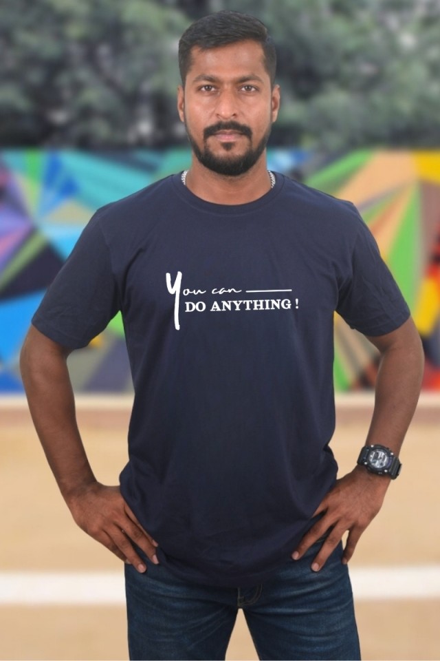 You Can Do Anything Classic Fit Navy Blue