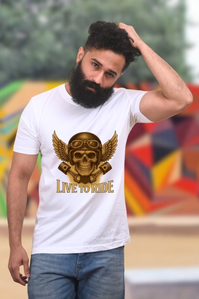 Live To Ride Classic Fit White