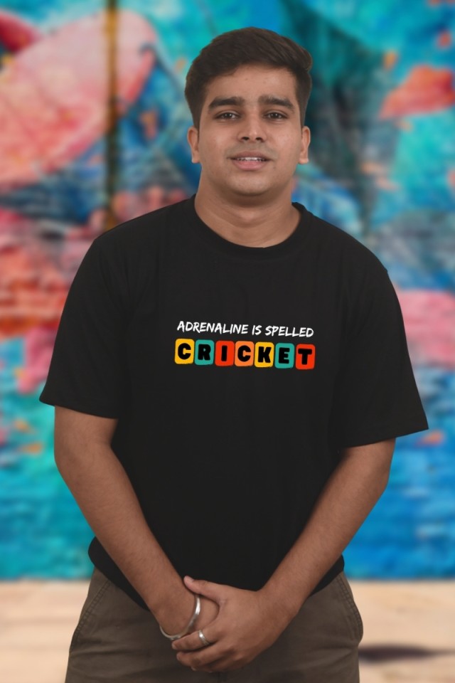 Adrenaline Is Spelled CRICKET Classic Fit Black