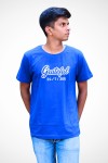 Grateful White Classic Fit Royal Blue