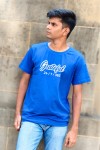 Grateful White Classic Fit Royal Blue