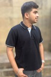 Polo Black White Single Tipping Classic Fit