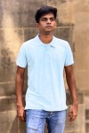 Polo Ice Blue White Single Tipping Classic Fit