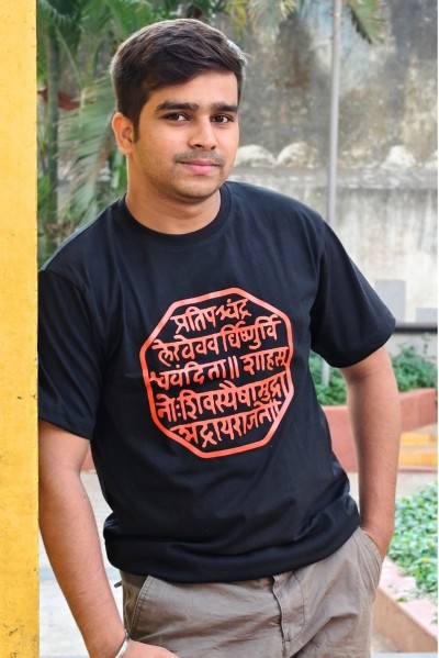 Rajmudra Orange Classic Fit Black